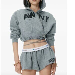T By Alexander Wang Logo Cotton Running Short size S